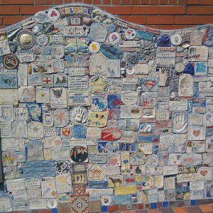 Tile mural made by local schools